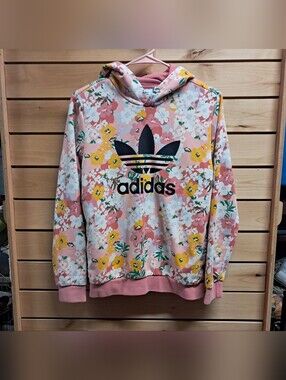 Adidas "Her Studio London" Floral Hoodie Youth Size L